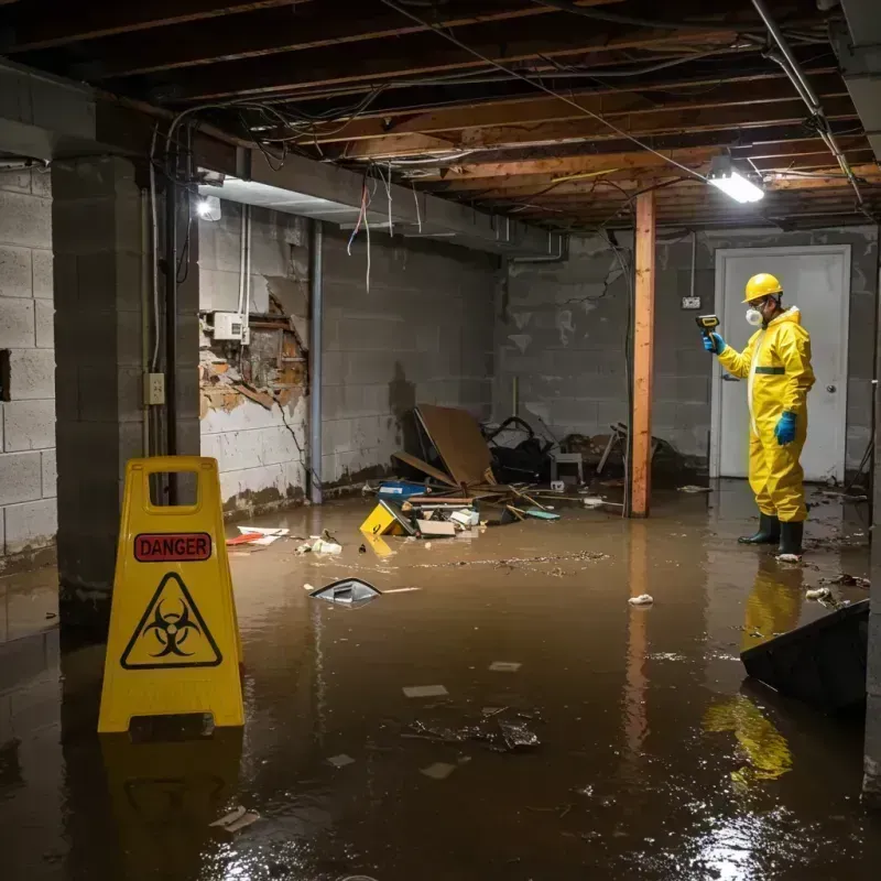 Flooded Basement Electrical Hazard in Destrehan, LA Property